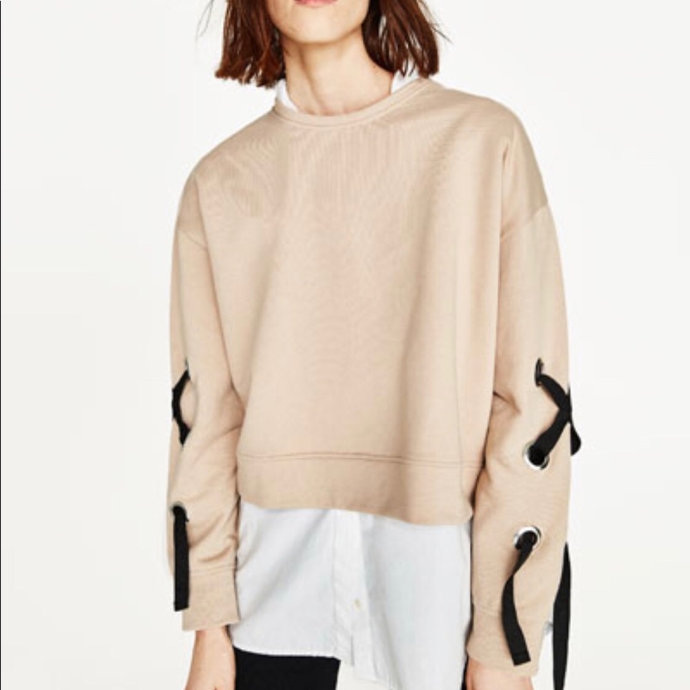Zara Cropped Ribbon Sweater - SZ S - SOLD OUT